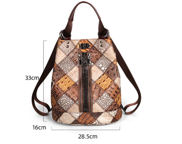 Boho Womens Bucket Backpack Purse Western Backpack