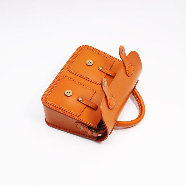 Womens Brown Leather Satchel Bag Handmade Crossbody Bag for Women
