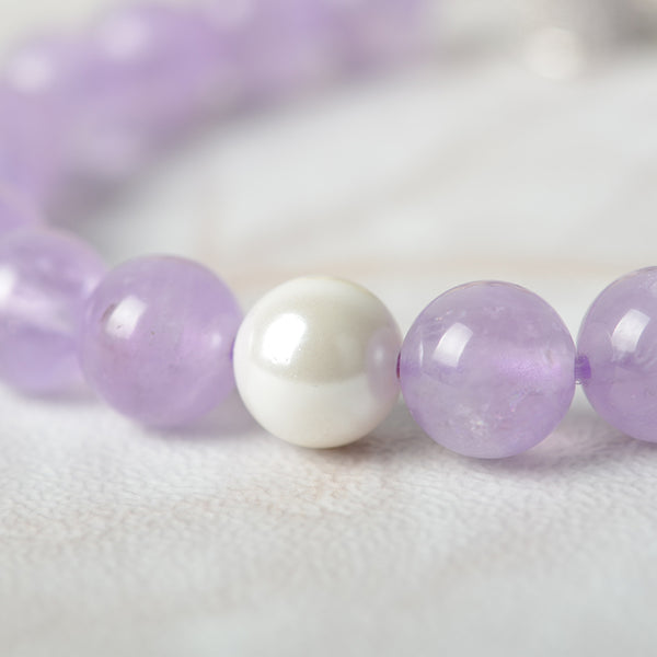 Sterling Silver Crown Amethyst Bead Bracelet Jewelry Gifts For Women