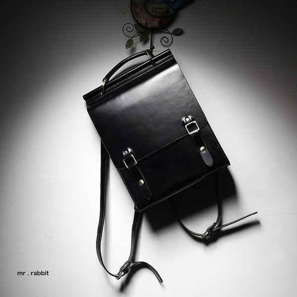 Trendy Ladies Square Leather Backpack Purse Bag Book Bags for Women