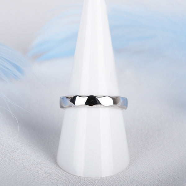 Moonstone Ring in White Gold Plated Silver Couple Jewelry Engage Ring Women Men