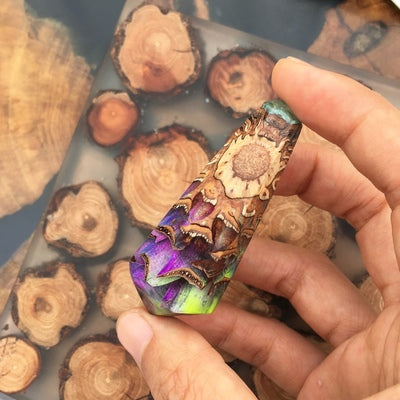 Pinecone and Resin Pendant Necklace Handmade Unique Jewelry For Women Men