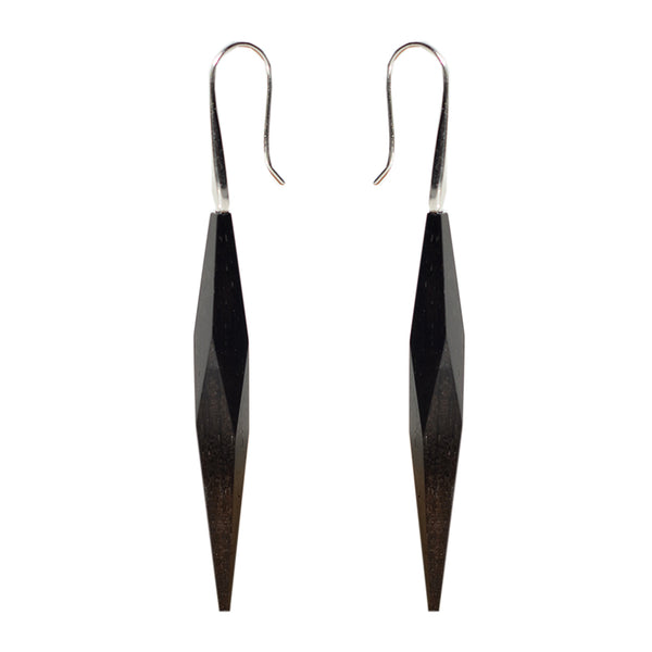 Handmade Wood Sterling Silver Drop Earrings Unique Jewelry Accessories for Women