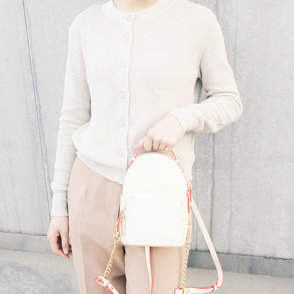 Genuine Leather Mini Backpacks Handbags Cross Body Bags Women