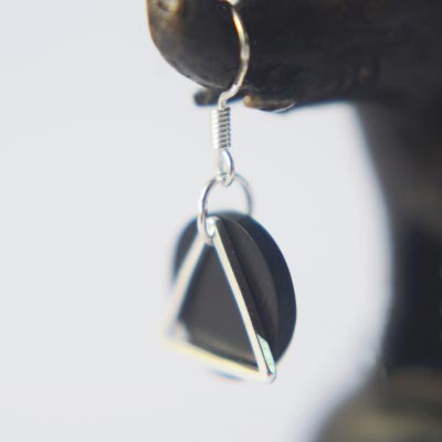 Wood Drop Earrings in Sterling Silver 14K Gold Handmade Jewelry Accessories Women
