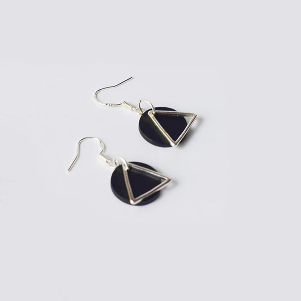 Wood Drop Earrings in Sterling Silver 14K Gold Handmade Jewelry Accessories Women