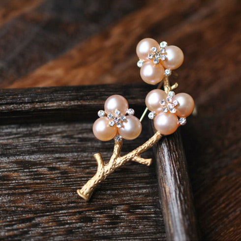 Freshwater Pearl Brooch June Birthstone Jewelry Accessories Gift For Women