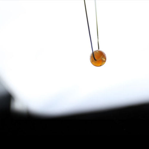 Orange Agate Bead Pendant Necklace Sterling Silver handmade Jewelry Accessories Women