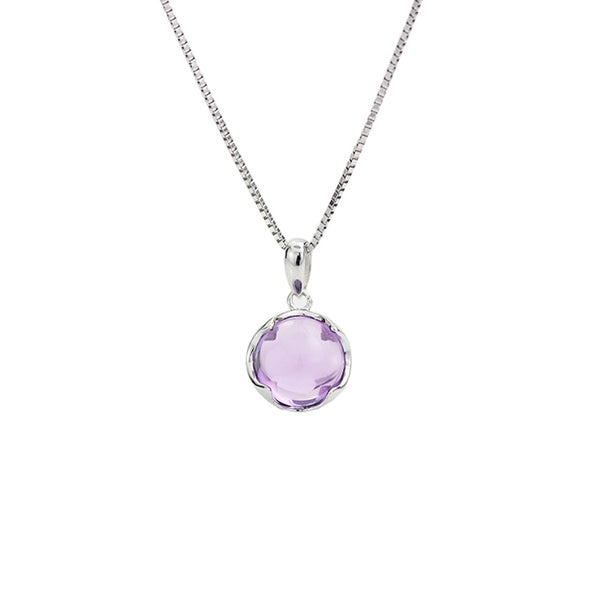 Amethyst Pendant Necklace Gold Silver Gemstone Jewelry Accessories Women for mother