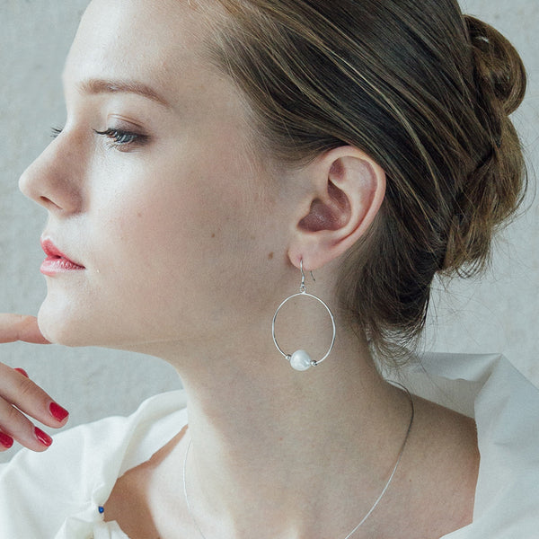 Baroque Pearl Drop Earrings Silver Jewelry Accessories Gifts Women charming