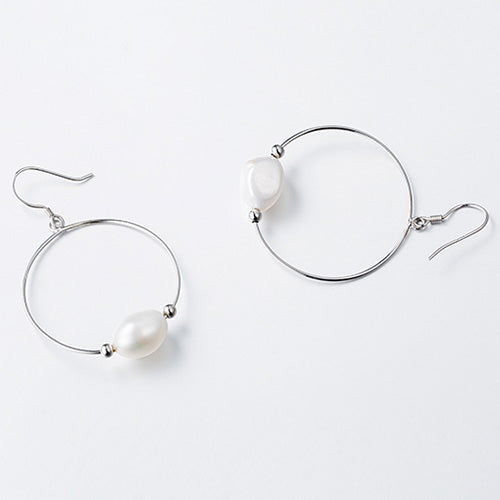 Baroque Pearl Drop Earrings Silver Jewelry Accessories Gifts Women lovely