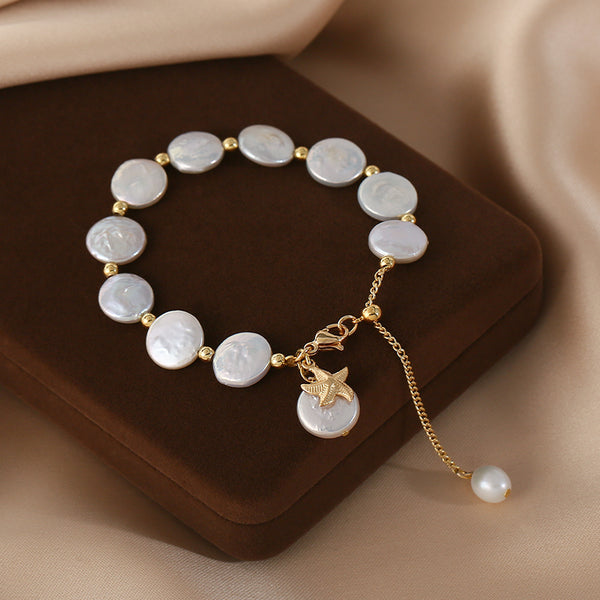 Baroque Womens Pearl Bracelet Charm Beaded Bracelets For Women Beautiful