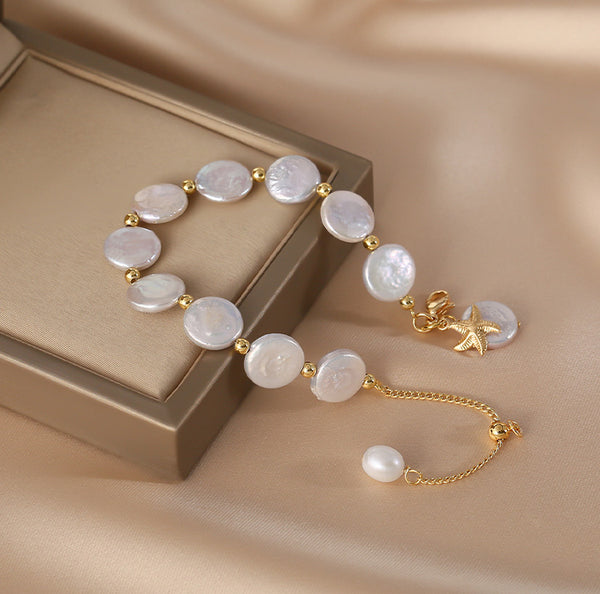 Baroque Womens Pearl Bracelet Charm Beaded Bracelets For Women Quality