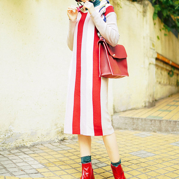 Beautiful Ladies Red Leather Handbags Leather Shoulder Bag for Women Accessories