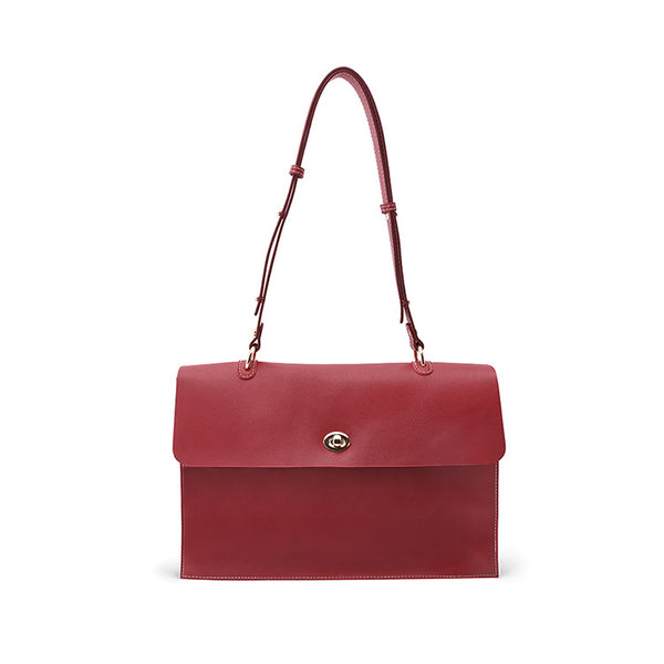 Beautiful Ladies Red Leather Handbags Leather Shoulder Bag for Women cool