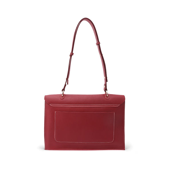 Beautiful Ladies Red Leather Handbags Leather Shoulder Bag for Women gift