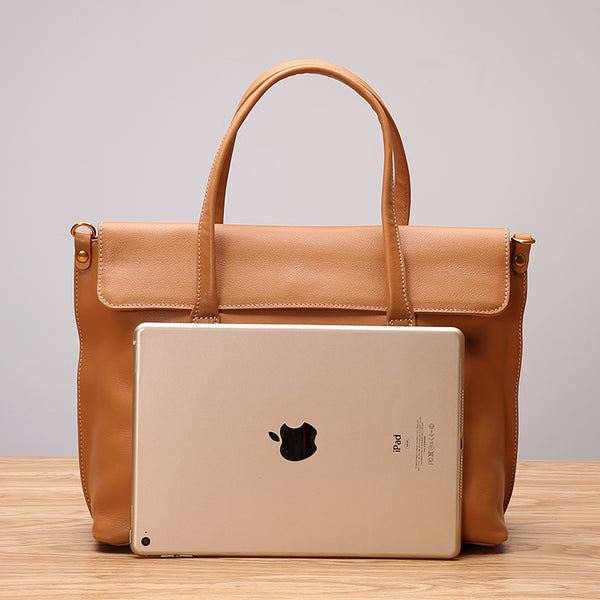 Beige Leather Womens Handbags Work Bags Shoulder Bag for Women