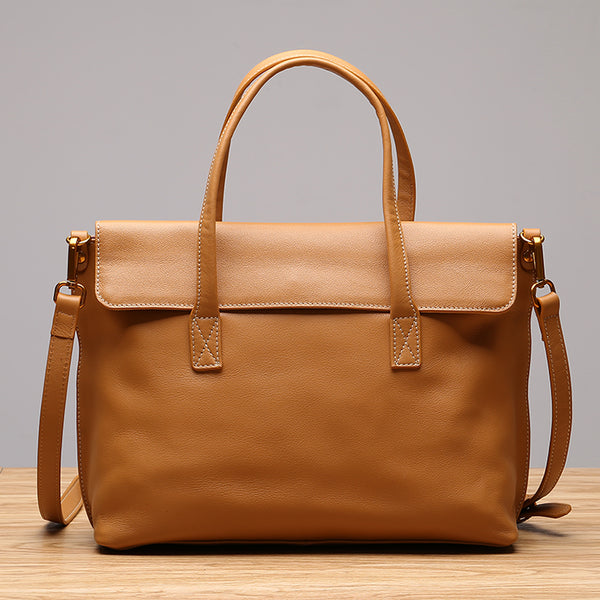 Beige Leather Womens Handbags Work Bags Shoulder Bag for Women