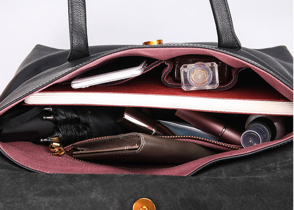 Beige Leather Womens Handbags Work Bags Shoulder Bag for Women