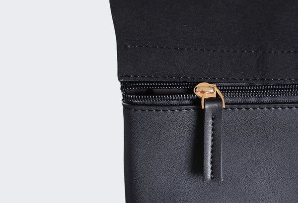 Black Leather Womens Backpack Purse Fashion Backpacks for Women details