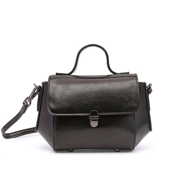 Black Leather Womens Crossbody Bags Leather Handbags for Women