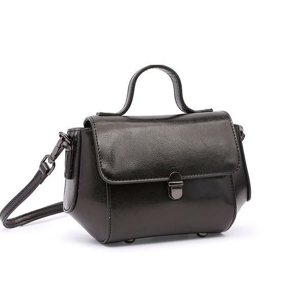 Black Leather Womens Crossbody Bags Leather Handbags for Women fashion
