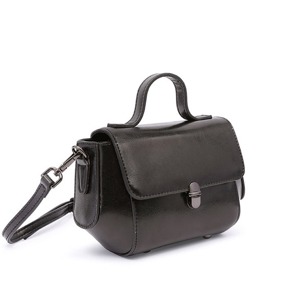 Black Leather Womens Crossbody Bags Leather Handbags for Women gift