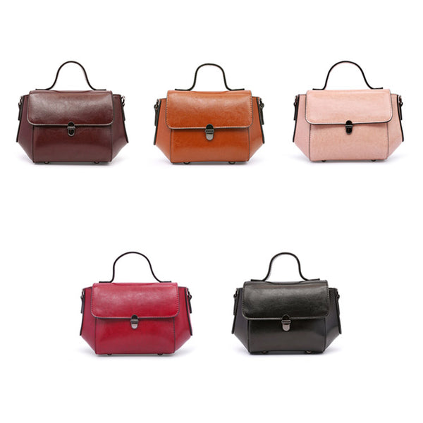 Black Leather Womens Crossbody Bags Leather Handbags for Women mini