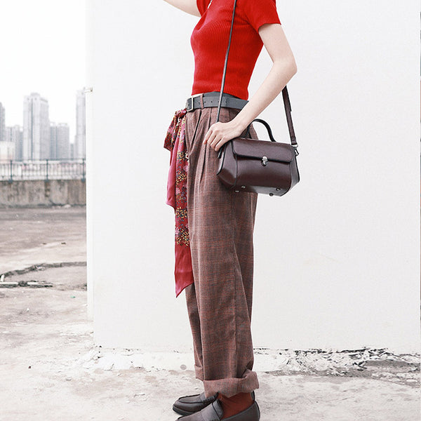 Black Leather Womens Crossbody Bags Leather Handbags for Women work bag 2