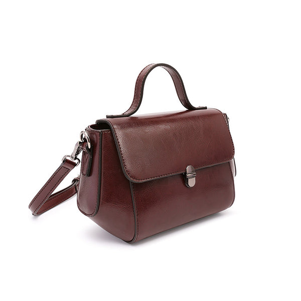 Black Leather Womens Crossbody Bags Leather Handbags for Women work bag coffee