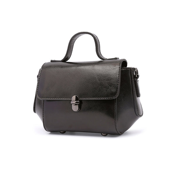 Black Leather Womens Crossbody Bags