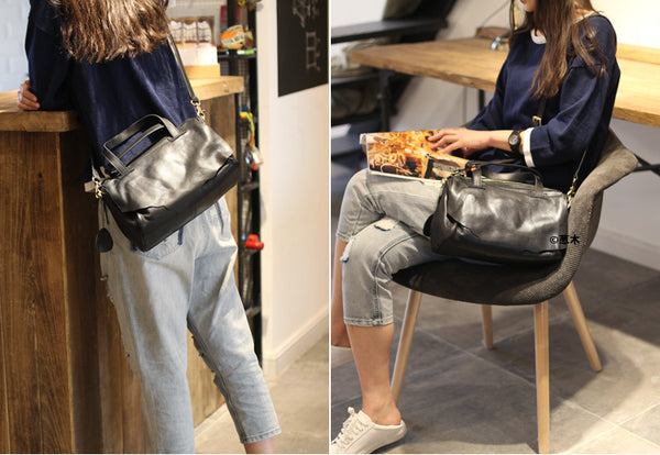 Black Leather Womens Handbags Crossbody Bags Shoulder Bag for Women small