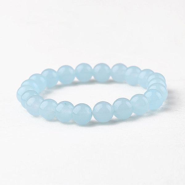 Blue Jasper Beaded Bracelets Handmade Gemstone Jewelry Accessories Gift for Women