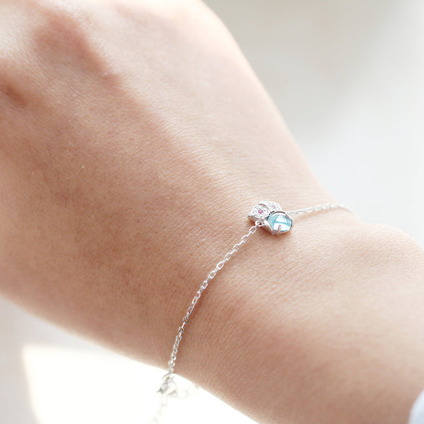 Blue Topaz Bracelet Gold Sterling Silver Jewelry Accessories Women chic