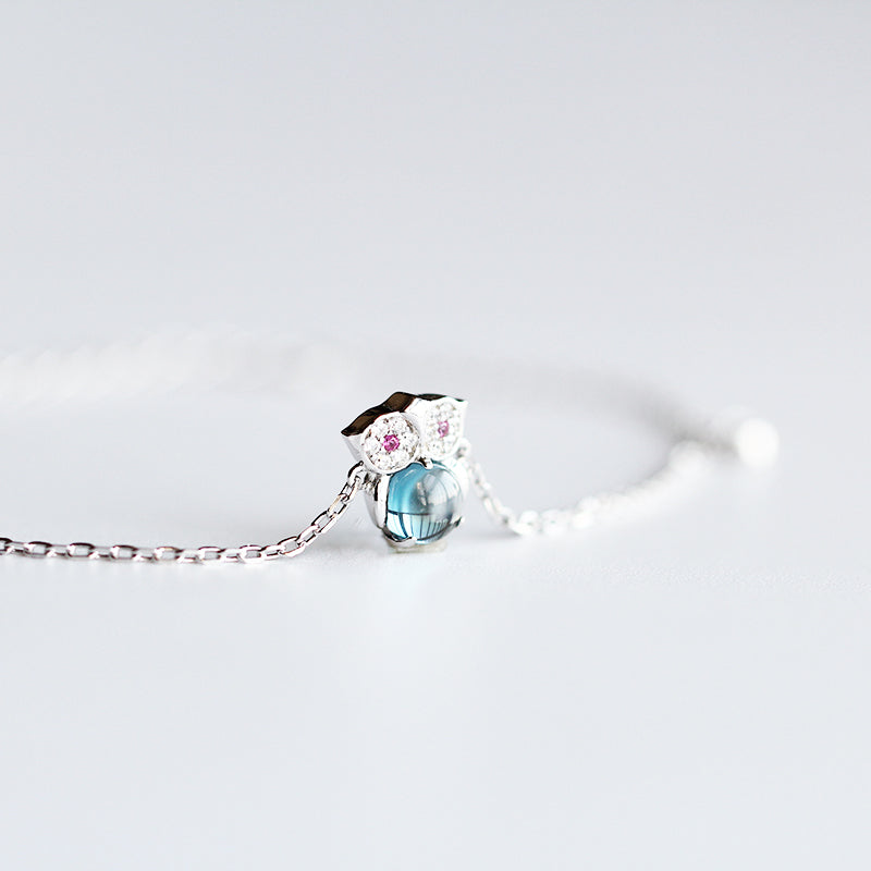 Blue Topaz Bracelet Gold Sterling Silver Jewelry Accessories Women