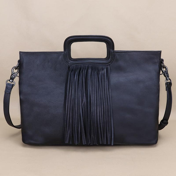 Womens Western Leather Handbags With Fringe Leather Crossbody Purse