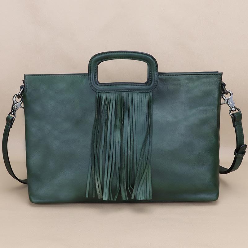 Womens Western Leather Handbags With Fringe Leather Crossbody Purse