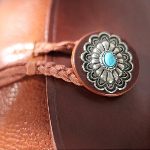 Boho Women's Brown Leather Crossbody Saddle Bag Satchel Bag For Women Funky