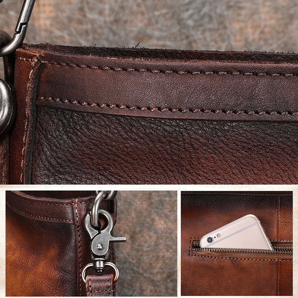 Boho Women's Rivets Leather Crossbody Satchel Purse Tote Handbags for Women Details