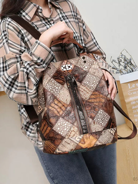 Boho Womens Bucket Backpack Purse Western Backpack Badass