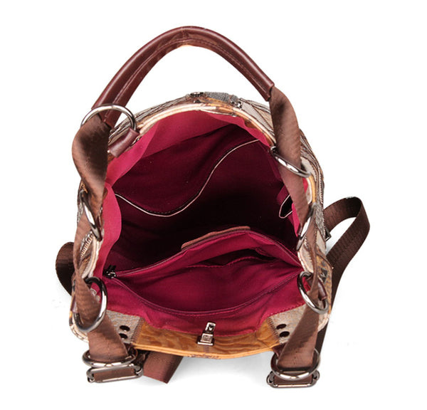 Boho Womens Bucket Backpack Purse Western Backpack Inside