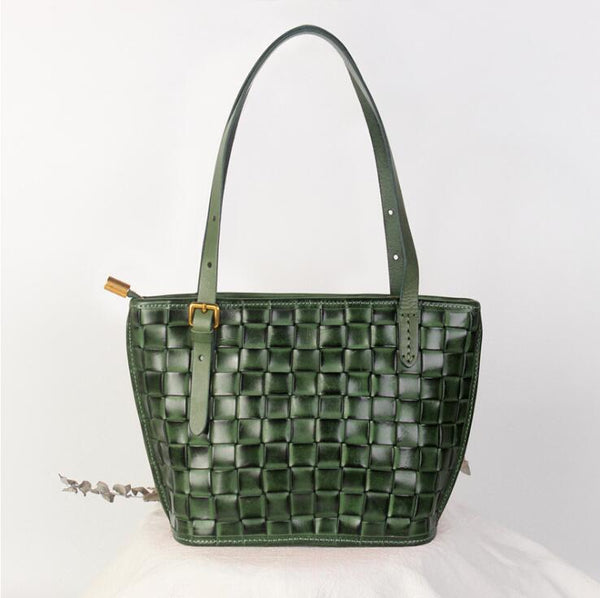Boho Womens Woven Leather Tote Bag Purse Shoulder Handbags For Women Best