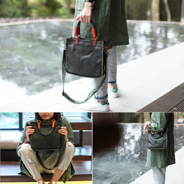 Brown Leather Totes Womens Unique Handbags Crossbody Bags for Women gift