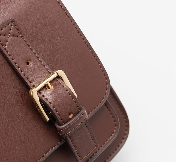 Brown Leather Womens Leather Crossbody Bags Satchel Bag for Women chic
