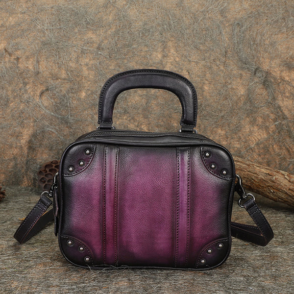 Brown Womens Designer Leather Handbags Small Crossbody Purse for Women