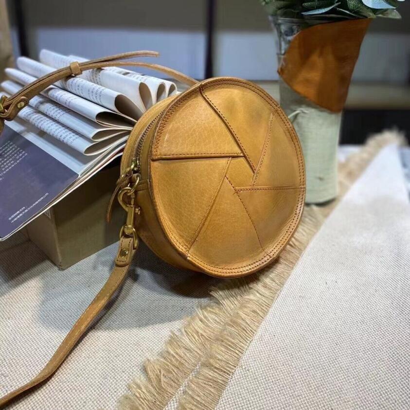 Casual Ladies Leather Circle Bag Over The Shoulder Purse For Women Affordable