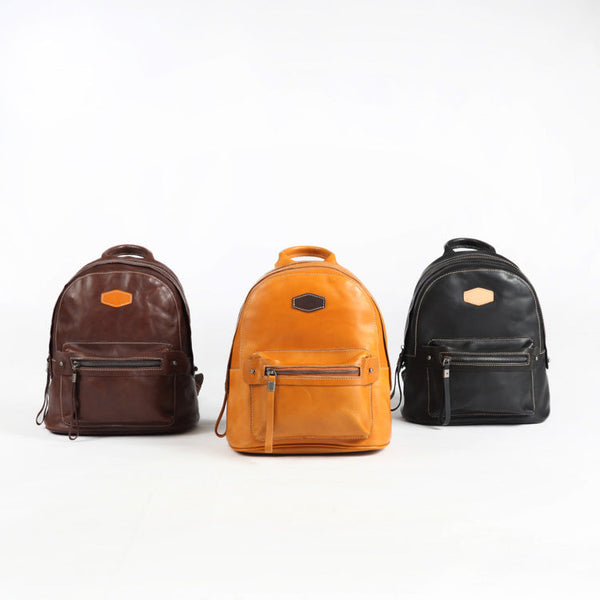 Casual Womens Genuine Leather Backpack Leather Rucksack Badass