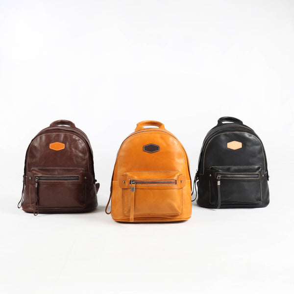 Casual Womens Genuine Leather Backpack Leather Rucksack