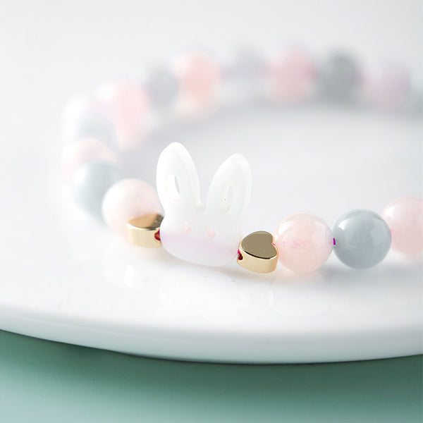 Charm Beaded Bracelets For Women Morganite Aquamarine Beads Bracelet adorable