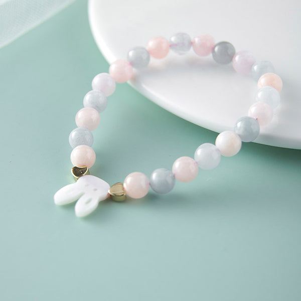 Charm Beaded Bracelets For Women Morganite Aquamarine Beads Bracelet chic